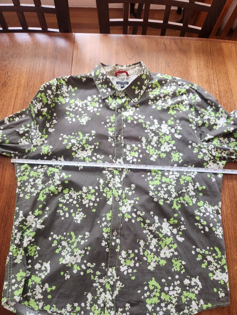Casual Olive Green Floral Button-Down Shirt - Lightweight Collared Shirt